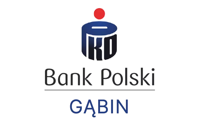 Logo gąbińskiej placówki banku PKO Bank Polski SA