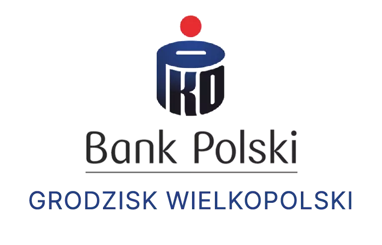 Logo grodziskiej placówki banku PKO Bank Polski SA