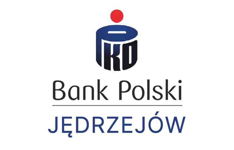 Logo jędrzejowskiej placówki banku PKO Bank Polski SA