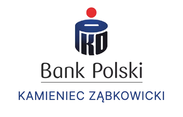 Logo kamienieckiej placówki banku PKO Bank Polski SA