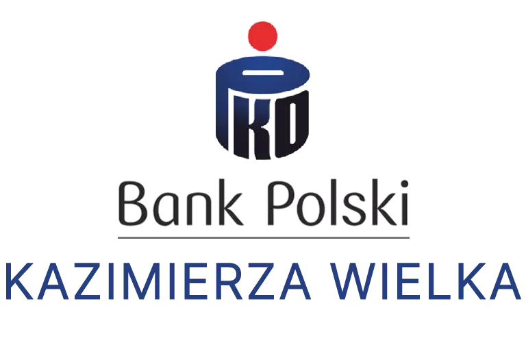 Logo kazimierskiej placówki banku PKO Bank Polski SA