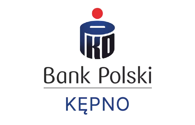Logo kępińskiej placówki banku PKO Bank Polski SA