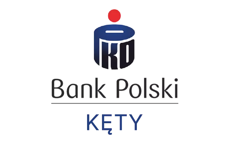 Logo kęckiej placówki banku PKO Bank Polski SA