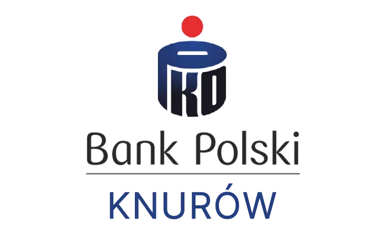 Logo knurowskiej placówki banku PKO Bank Polski SA