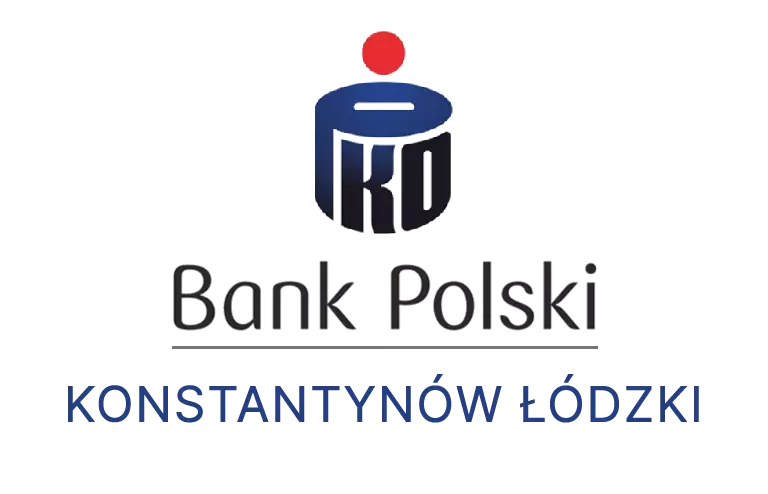 Logo konstantynowskiej placówki banku PKO Bank Polski SA