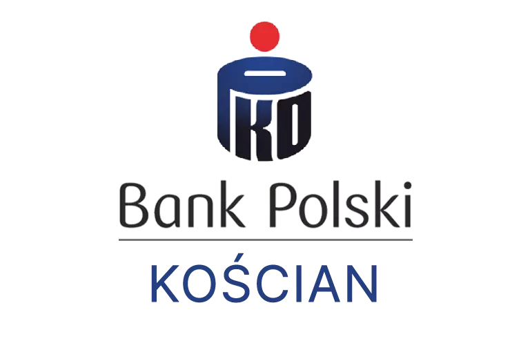 Logo kościańskiej placówki banku PKO Bank Polski SA
