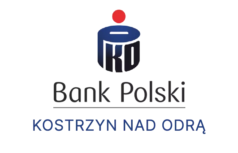 Logo kostrzyńskiej placówki banku PKO Bank Polski SA