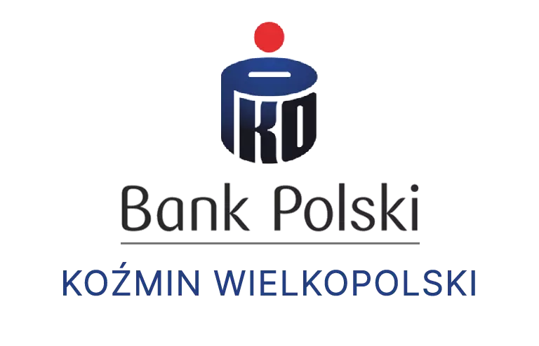 Logo koźmińskiej placówki banku PKO Bank Polski SA