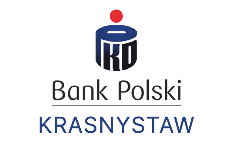 Logo krasnostawskiej placówki banku PKO Bank Polski SA