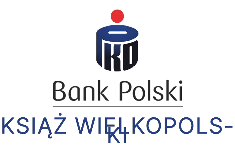 Logo ksiąskiej placówki banku PKO Bank Polski SA