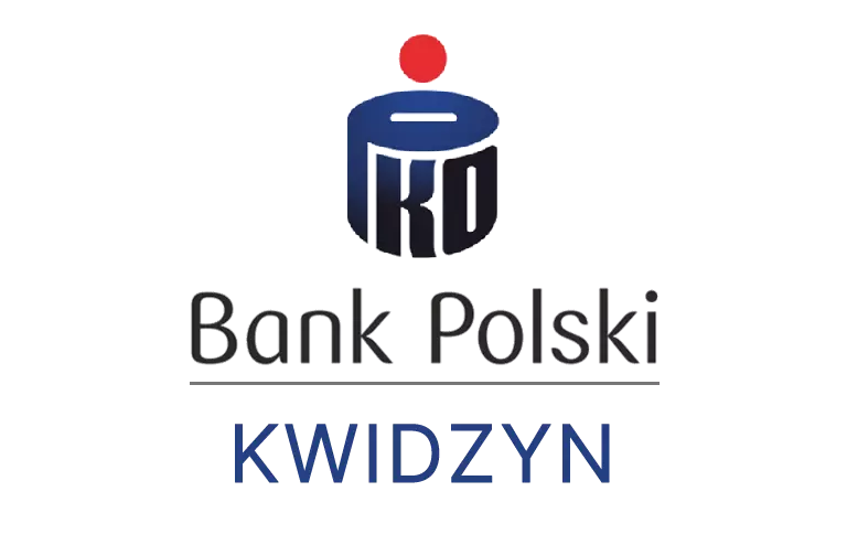 Logo kwidzyńskiej placówki banku PKO Bank Polski SA