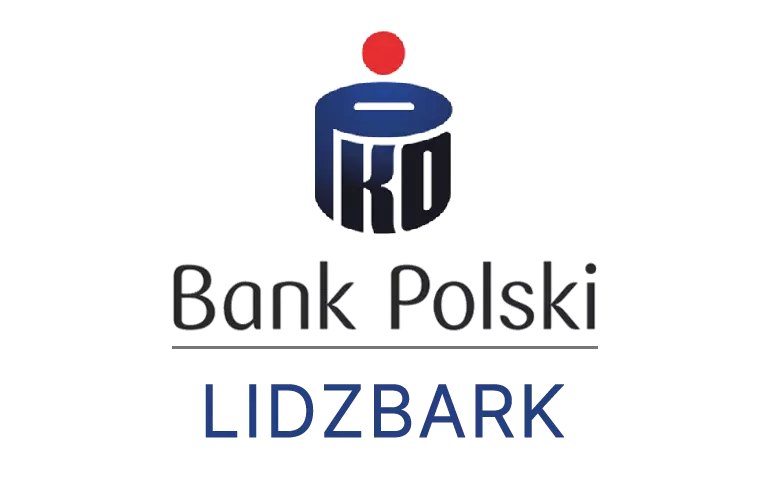 Logo lidzbarskiej placówki banku PKO Bank Polski SA