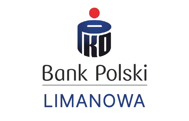 Logo limanowskiej placówki banku PKO Bank Polski SA