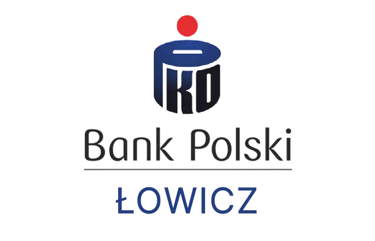 Logo łowickiej placówki banku PKO Bank Polski SA