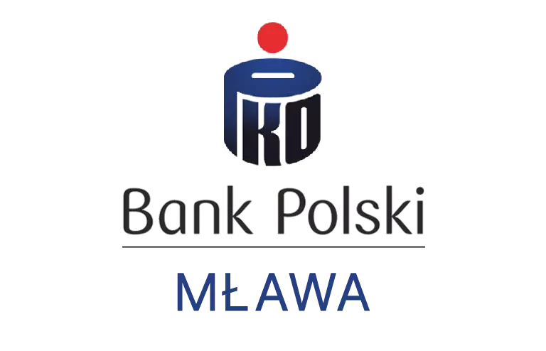 Logo mławskiej placówki banku PKO Bank Polski SA