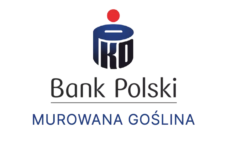 Logo murowanogoślińskiej placówki banku PKO Bank Polski SA