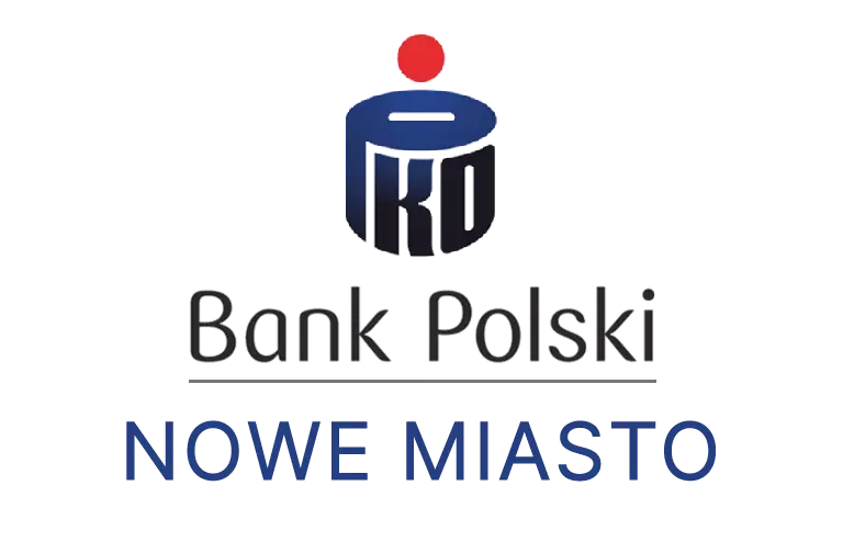 Logo nowomiejskiej placówki banku PKO Bank Polski SA