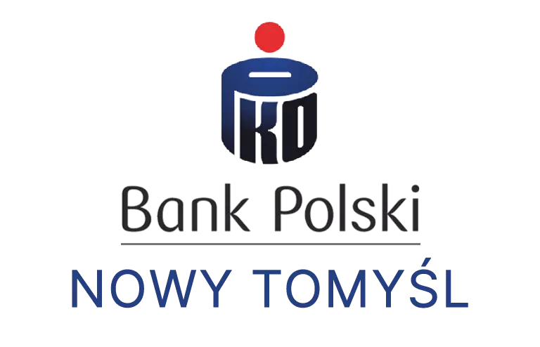 Logo nowotomyskiej placówki banku PKO Bank Polski SA