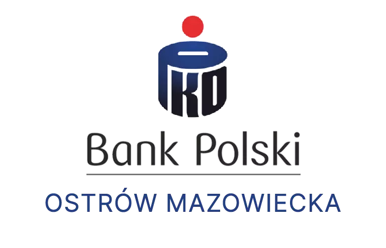 Logo ostrowskiej placówki banku PKO Bank Polski SA