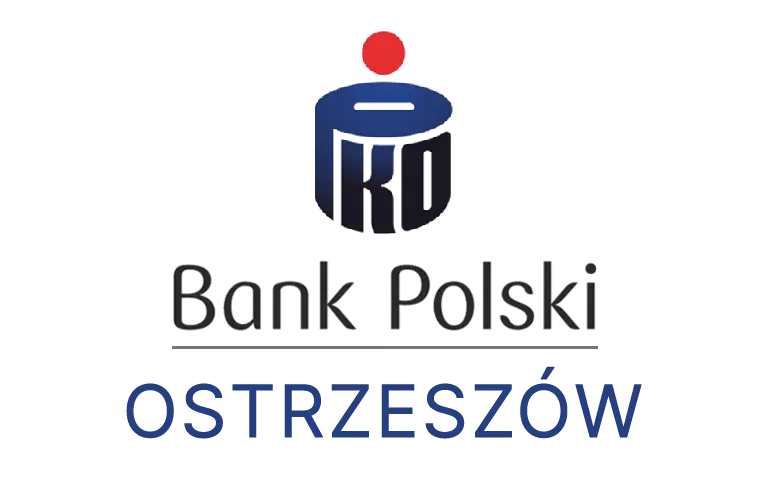 Logo ostrzeszowskiej placówki banku PKO Bank Polski SA