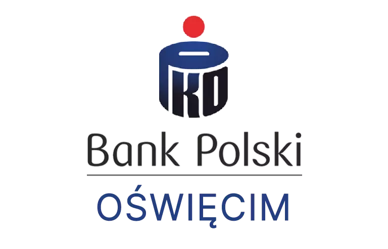 Logo oświęcimskiej placówki banku PKO Bank Polski SA