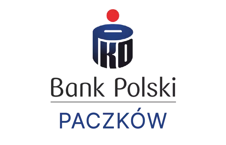 Logo paczkowskiej placówki banku PKO Bank Polski SA