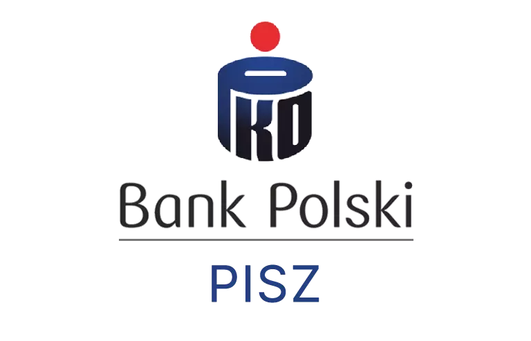 Logo piskiej placówki banku PKO Bank Polski SA