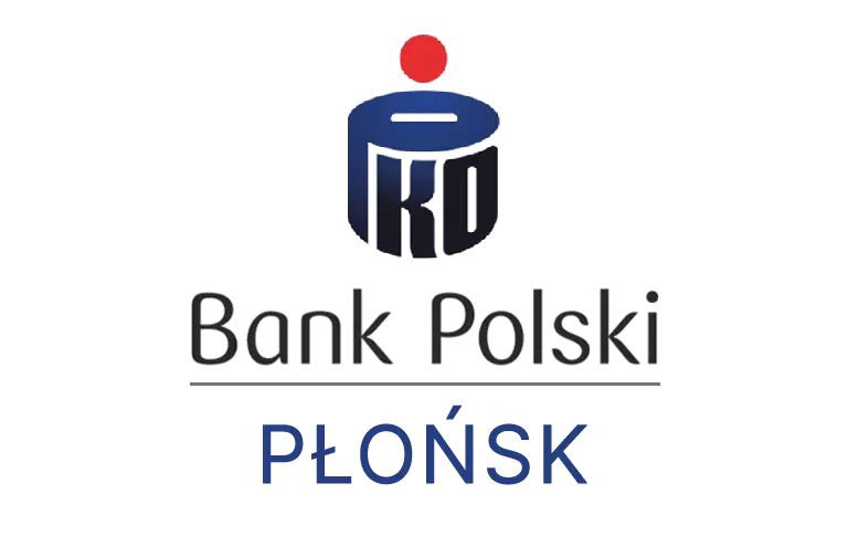 Logo płońskiej placówki banku PKO Bank Polski SA