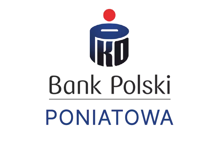 Logo poniatowskiej placówki banku PKO Bank Polski SA