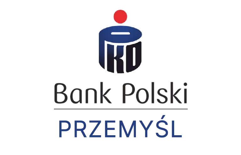 Logo przemyskiej placówki banku PKO Bank Polski SA