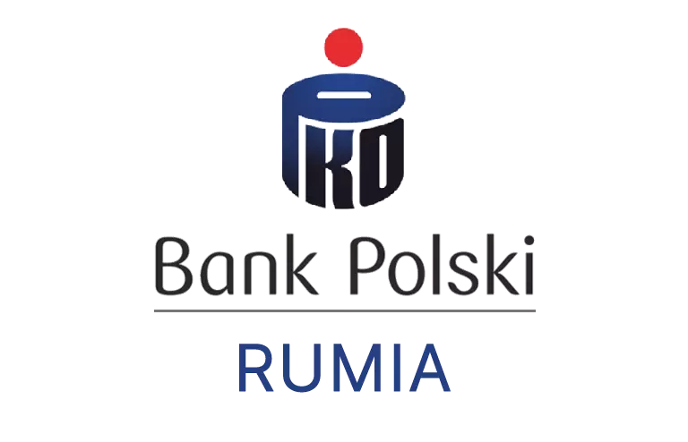 Logo rumskiej placówki banku PKO Bank Polski SA