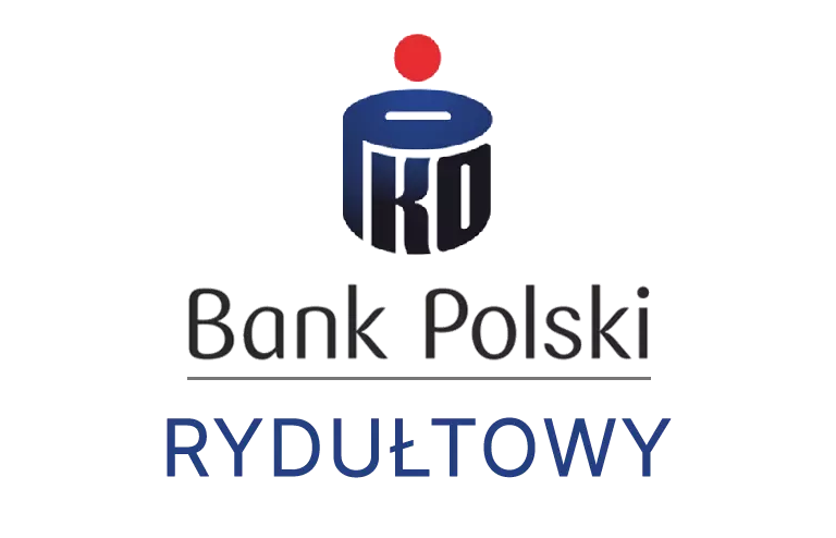 Logo rydułtowskiej placówki banku PKO Bank Polski SA