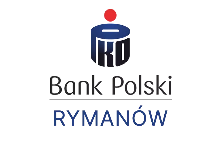Logo rymanowskiej placówki banku PKO Bank Polski SA