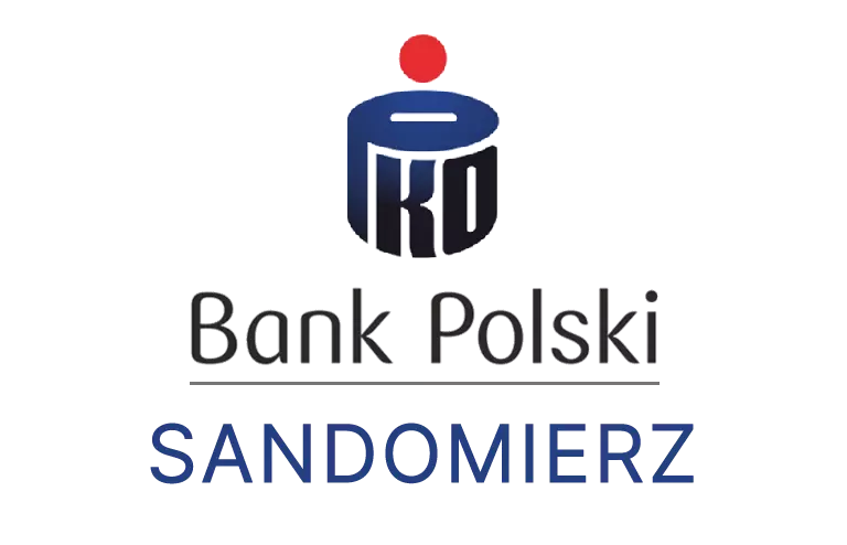 Logo sandomierskiej placówki banku PKO Bank Polski SA