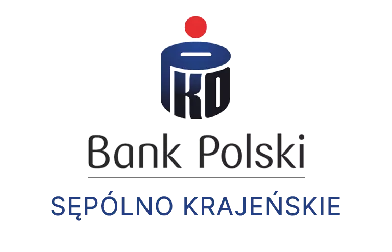 Logo sępoleńskiej placówki banku PKO Bank Polski SA
