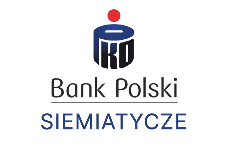 Logo siemiatyckiej placówki banku PKO Bank Polski SA