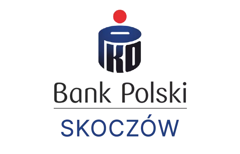 Logo skoczowskiej placówki banku PKO Bank Polski SA