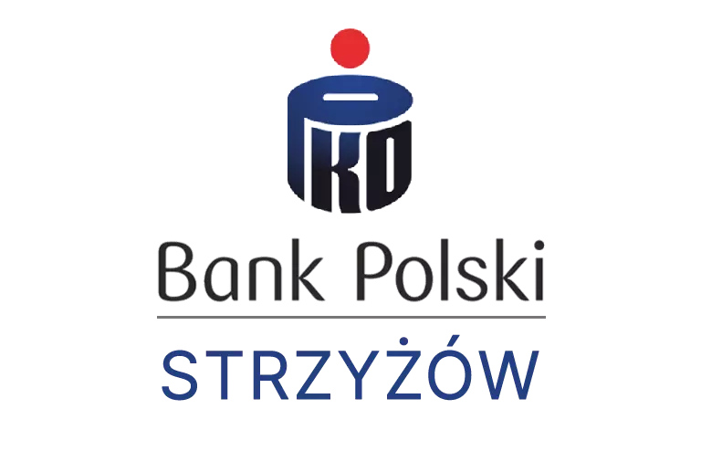 Logo strzyżowskiej placówki banku PKO Bank Polski SA