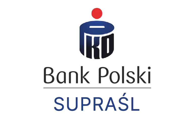 Logo supraślańskiej placówki banku PKO Bank Polski SA