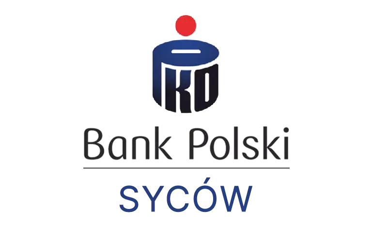 Logo sycowskiej placówki banku PKO Bank Polski SA