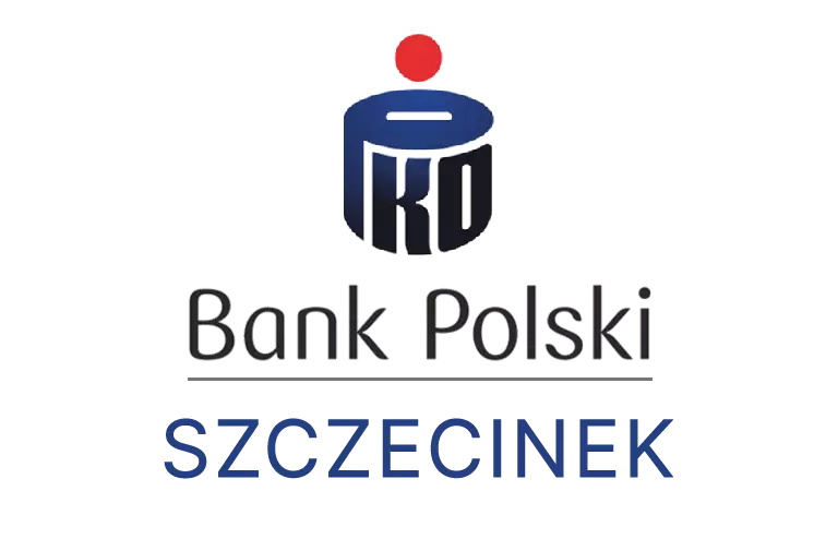 Logo szczecineckiej placówki banku PKO Bank Polski SA