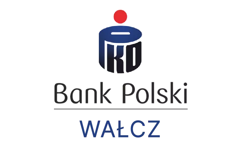 Logo wałeckiej placówki banku PKO Bank Polski SA