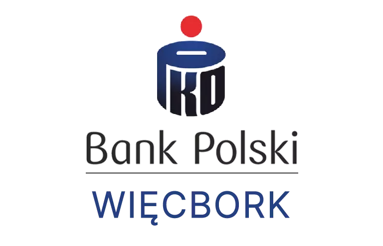 Logo więcborskiej placówki banku PKO Bank Polski SA