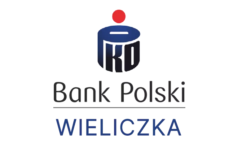 Logo wielickiej placówki banku PKO Bank Polski SA