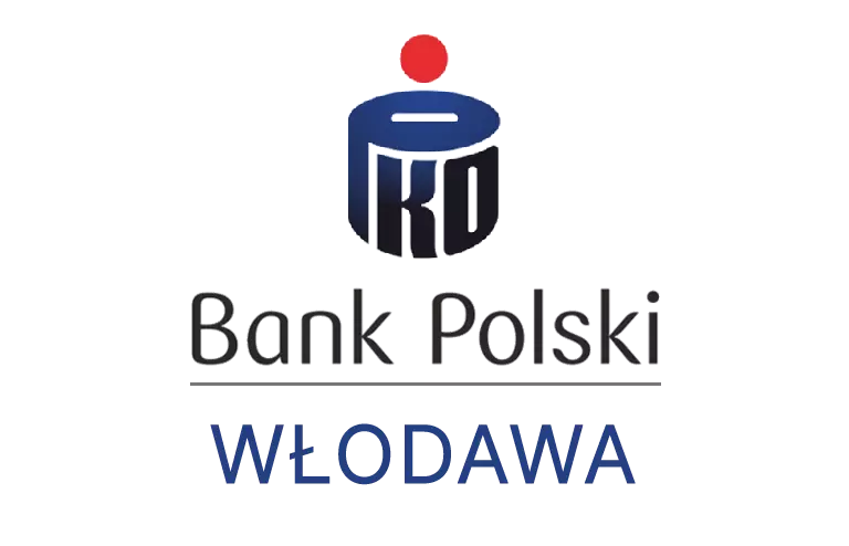 Logo włodawskiej placówki banku PKO Bank Polski SA