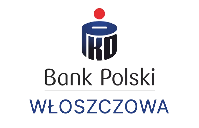 Logo włoszczowskiej placówki banku PKO Bank Polski SA