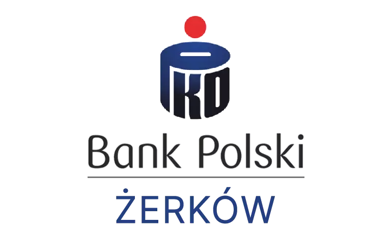 Logo żerkowskiej placówki banku PKO Bank Polski SA