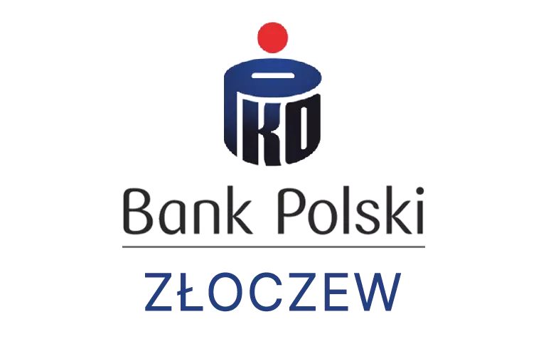Logo złoczewskiej placówki banku PKO Bank Polski SA