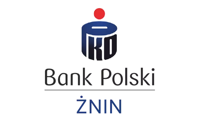 Logo żnińskiej placówki banku PKO Bank Polski SA