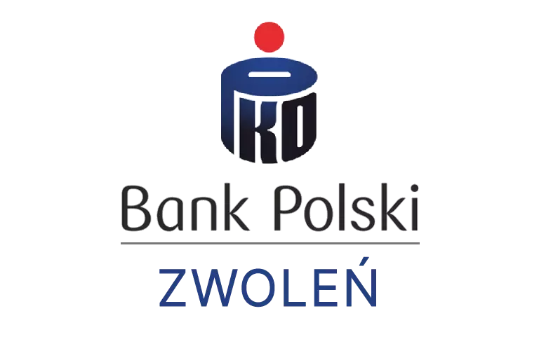 Logo zwoleńskiej placówki banku PKO Bank Polski SA